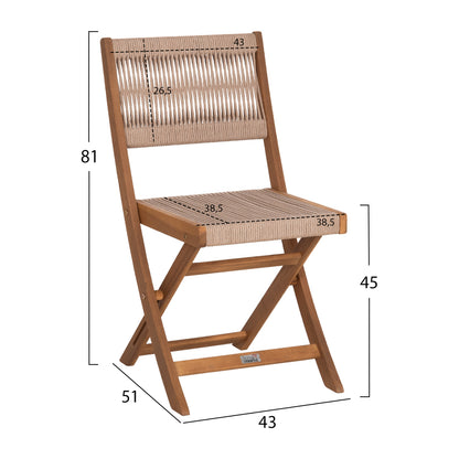 ΣΕΤ ΤΡΑΠΕΖΑΡΙΑΣ ΕΞ. ΧΩΡΟΥ ΑΝΑΔΙΠΛΟΥΜΕΝΟ 3 ΤΜΧ SIGGE ΞΥΛΟ ΑΚΑΚΙΑΣ ΣΕ ΦΥΣΙΚΟ