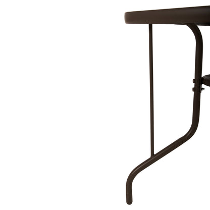 OUTDOOR DINING SET 5 PCS ADAM METAL & TEXTILENE BROWN