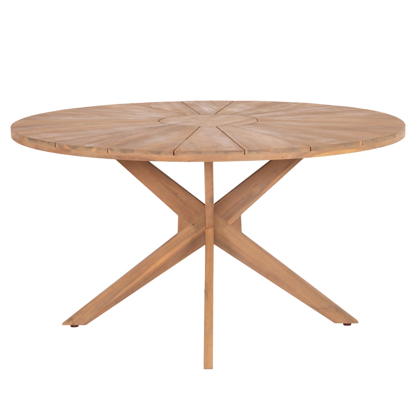 OUTDOOR DINING SET 5 PCS CORTEN ACACIA WOOD & NATURAL ROPE