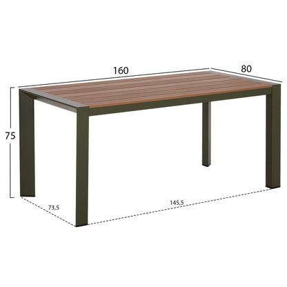 ΣΕΤ ΤΡΑΠΕΖΑΡΙΑΣ ΕΞ. ΧΩΡΟΥ 5 ΤΜΧ HILLIARD OLIVE GREEN ΑΛΟΥΜΙΝΙΟ POLYWOOD
