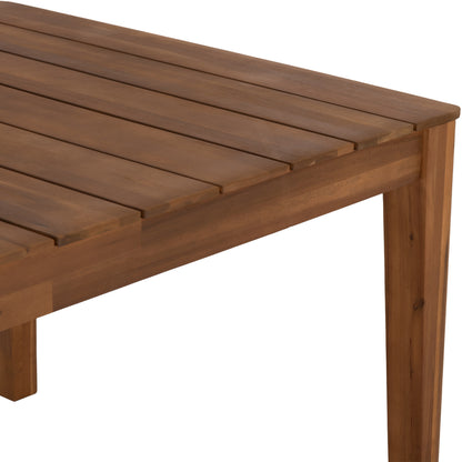 OUTDOOR DINING SET 7 PCS NOLE ACACIA WOOD NATURAL BEIGE CUSHIONS