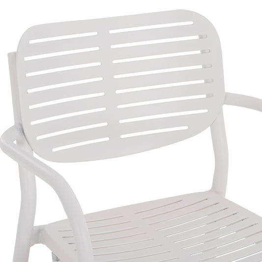 7-PIECE OUTDOOR DINING SET HILLIARD WHITE ALUMINUM POLYWOOD
