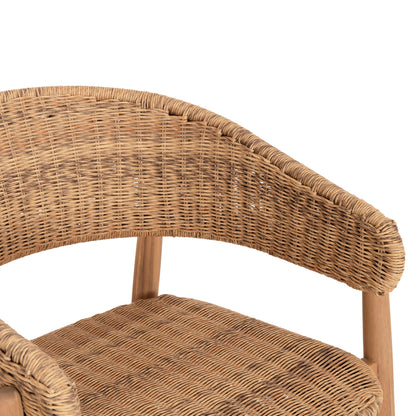 OUTDOOR DINING SET 7 PCS RAIKKO ACACIA WOOD & NATURAL ROPE