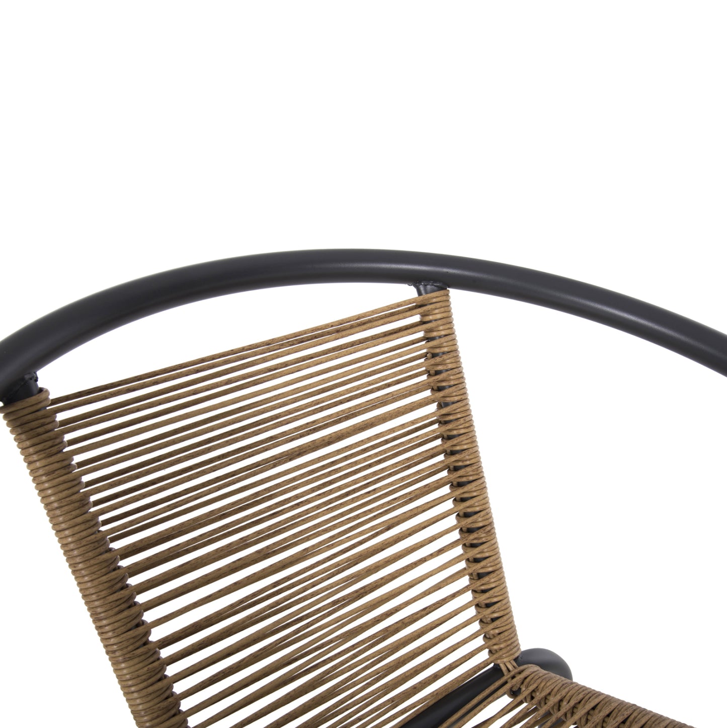 3PC OUTDOOR DINING SET FIGO METAL GREY P.E. RATTAN IN NATURAL
