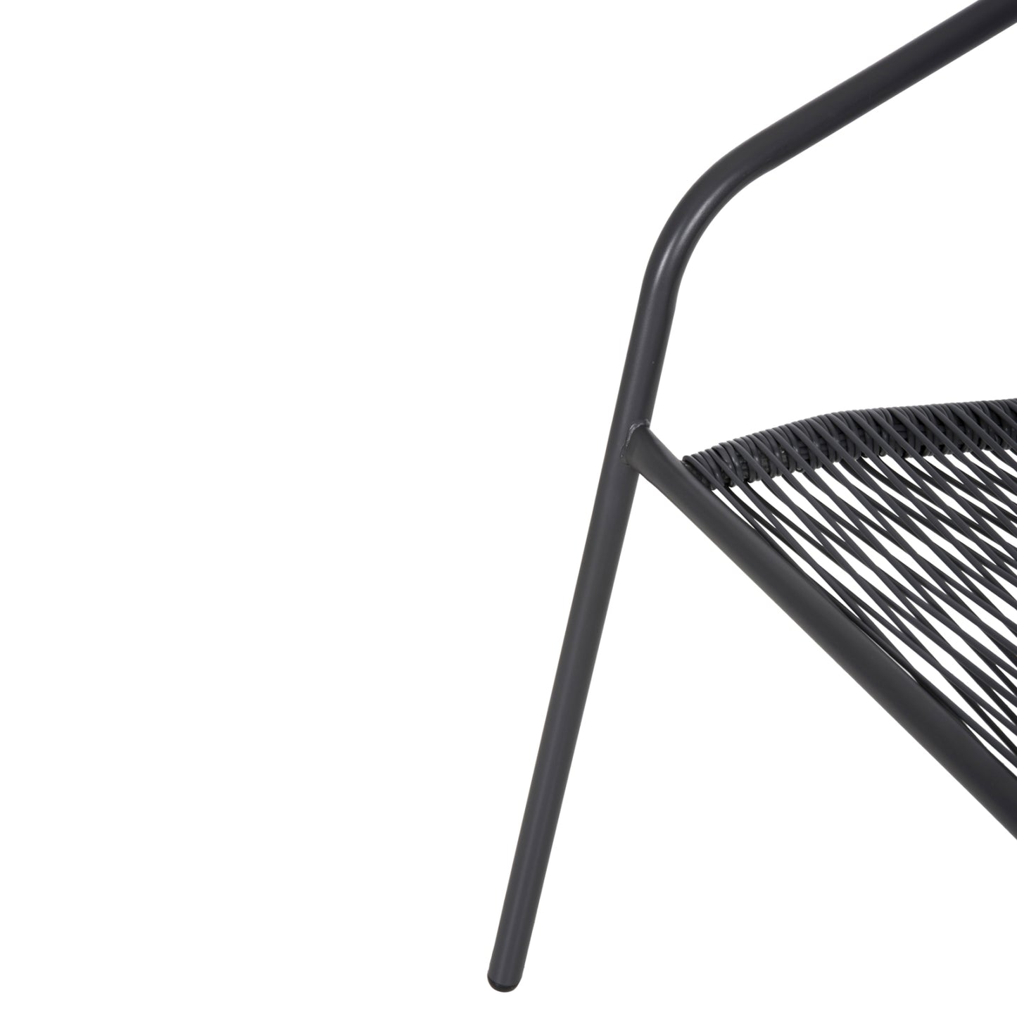 OUTDOOR DINING SET 3 PCS FIGO METAL & P.E. RATTAN IN GREY