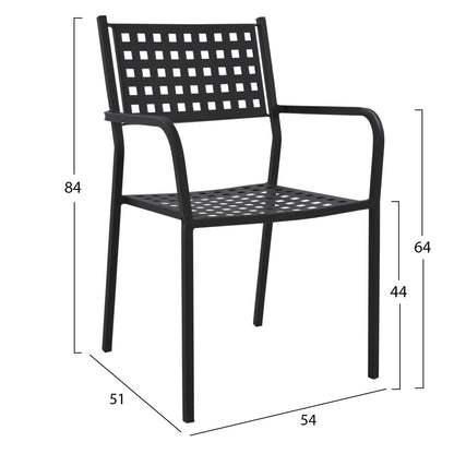 OUTDOOR DINING SET 5 PCS ZETA METAL MARBLE CAST IRON