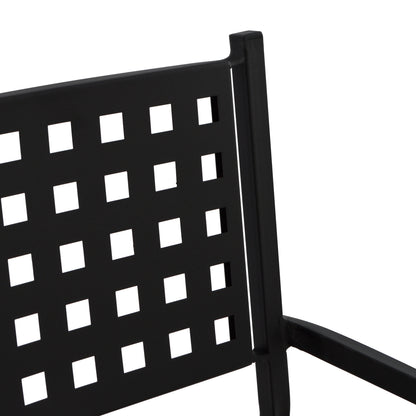 OUTDOOR DINING SET 5 PCS ZETA METAL MARBLE CAST IRON