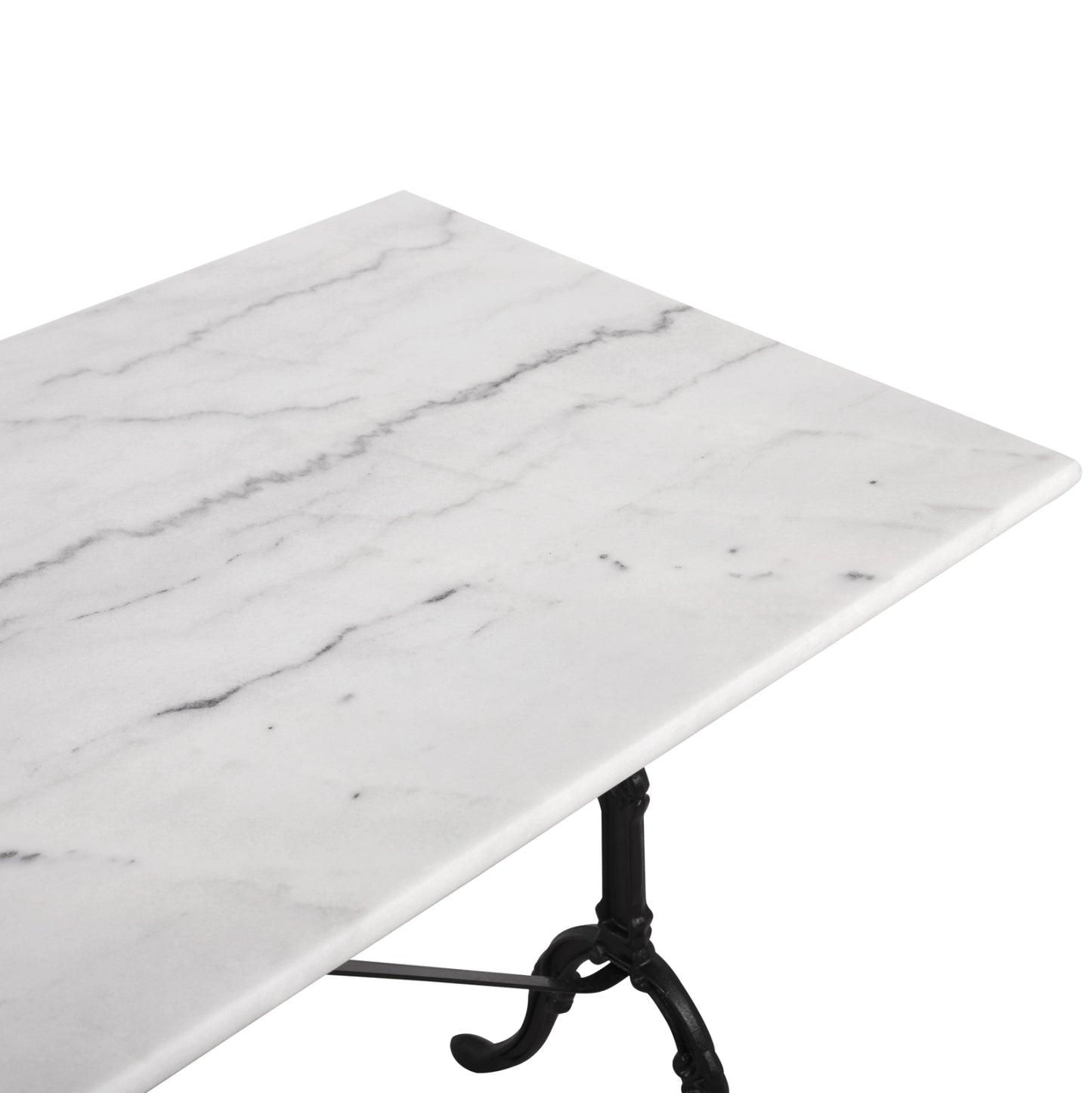 OUTDOOR DINING SET 5 PCS ZETA METAL MARBLE CAST IRON