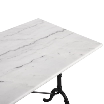OUTDOOR DINING SET 5 PCS ZETA METAL MARBLE CAST IRON