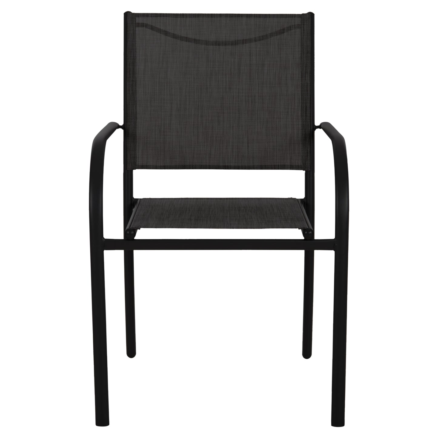 OUTDOOR DINING SET 5 PCS REDAN METAL TEXTILENE BLACK & DARK GREY