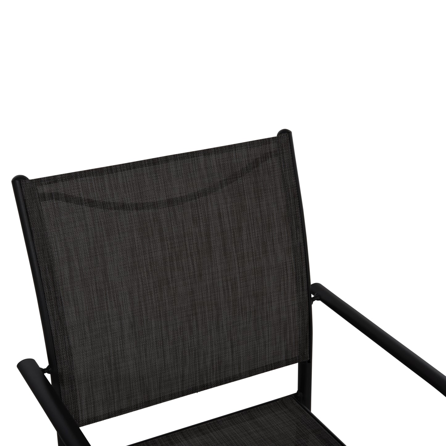 OUTDOOR DINING SET 5 PCS REDAN METAL TEXTILENE BLACK & DARK GREY