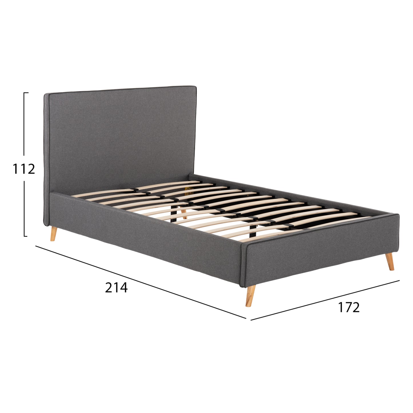 3-PIECE BEDROOM SET GREY & WHITE