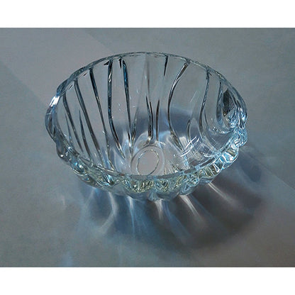 Μπολ Παγωτού Γυάλινο με Κυματιστό Σχέδιο Σετ 6 Τεμαχίων 12εκ