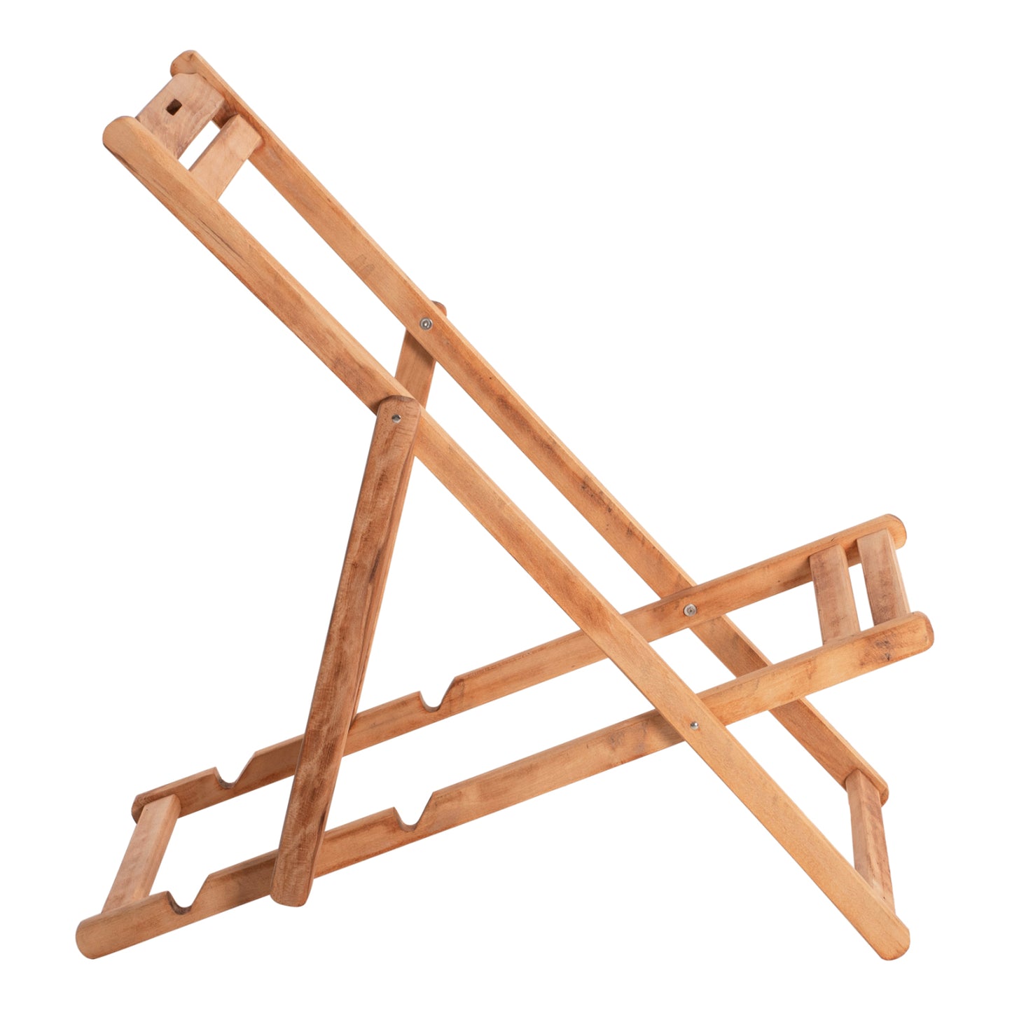 SUN LOUNGER WITHOUT ARMREST LEMNOS SOLID BEECH IMPREGNATED NATURAL