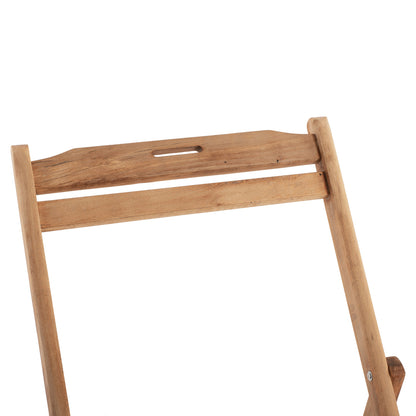 SUN LOUNGER WITHOUT ARMREST LEMNOS SOLID BEECH IMPREGNATED NATURAL