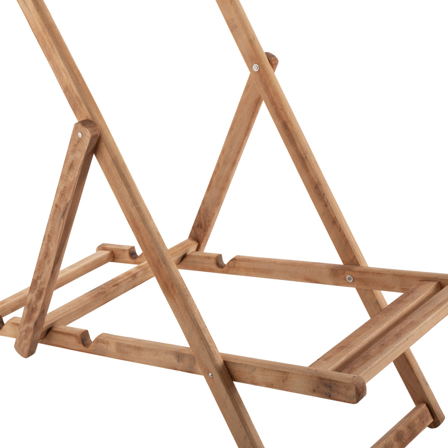 SUN LOUNGER WITHOUT ARMREST LEMNOS SOLID BEECH IMPREGNATED NATURAL