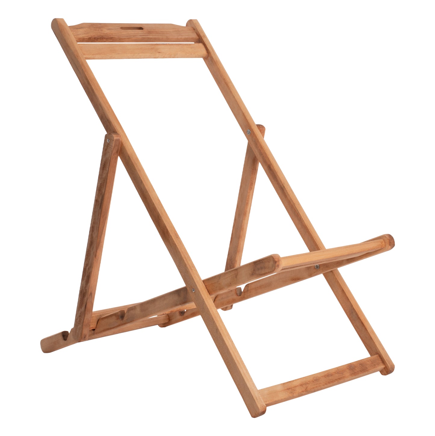 SUN LOUNGER WITHOUT ARMREST LEMNOS SOLID BEECH IMPREGNATED NATURAL