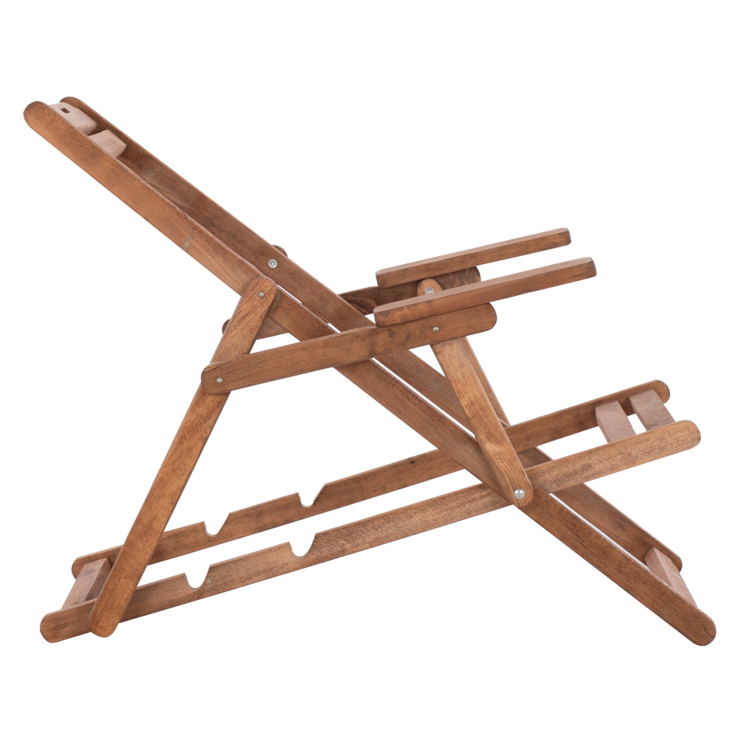 LOUNGE CHAIR WITH ARMREST LIMNOS EMB/SMOS WALNUT 62,5x97x105