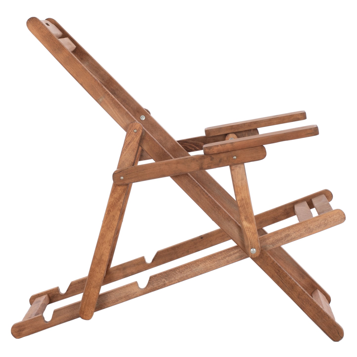 LOUNGE CHAIR WITH ARMREST LIMNOS EMB/SMOS WALNUT 62,5x97x105
