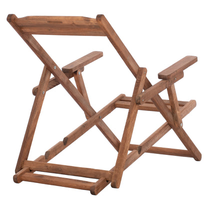 LOUNGE CHAIR WITH ARMREST LIMNOS EMB/SMOS WALNUT 62,5x97x105