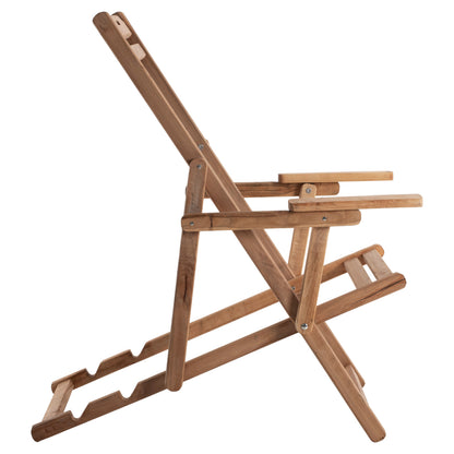 SUN LOUNGER WITH ARMREST LIMNOS IMPREGNATED NATURAL