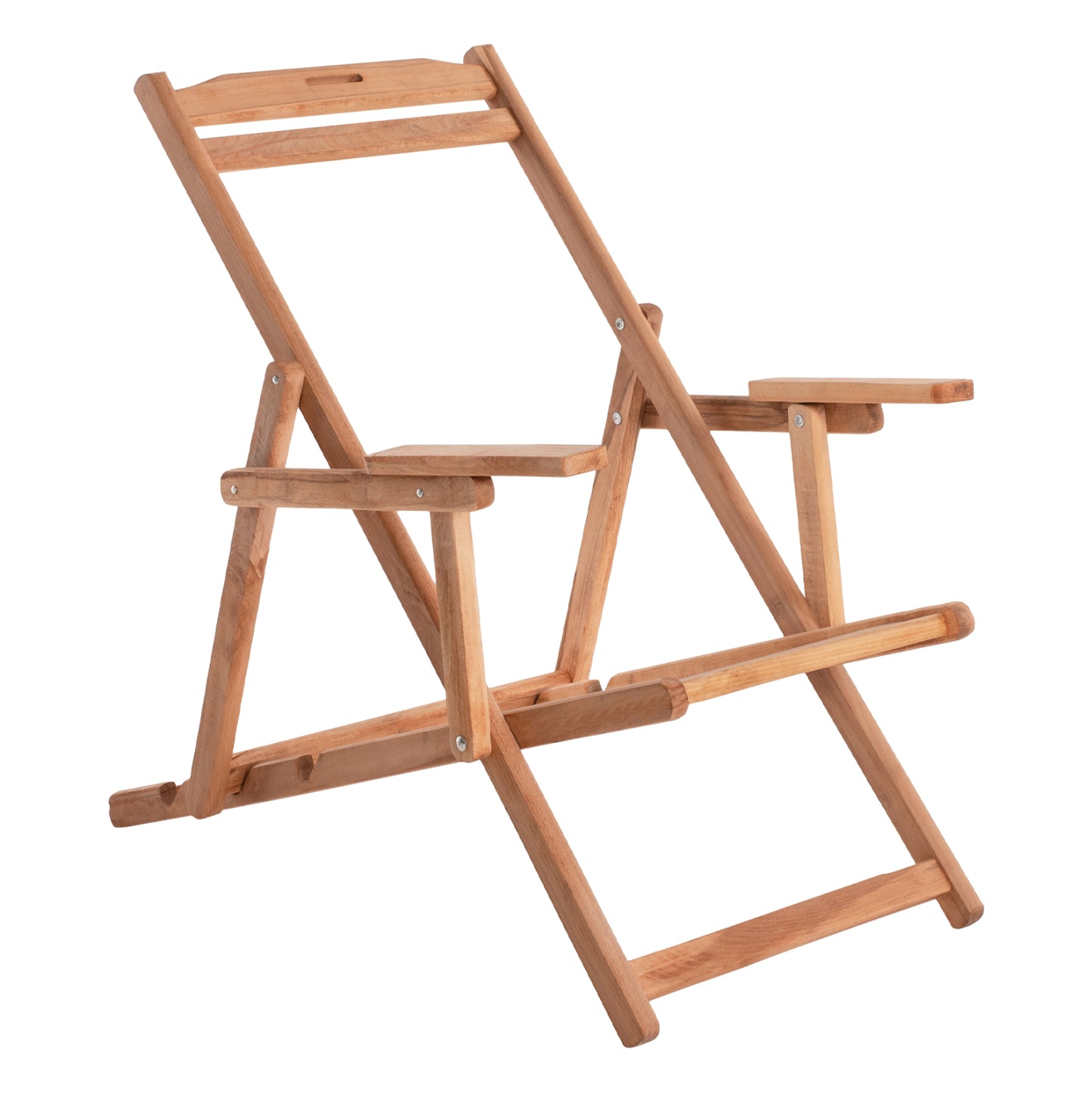SUN LOUNGER WITH ARMREST LIMNOS IMPREGNATED NATURAL