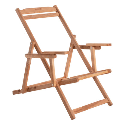 SUN LOUNGER WITH ARMREST LIMNOS IMPREGNATED NATURAL