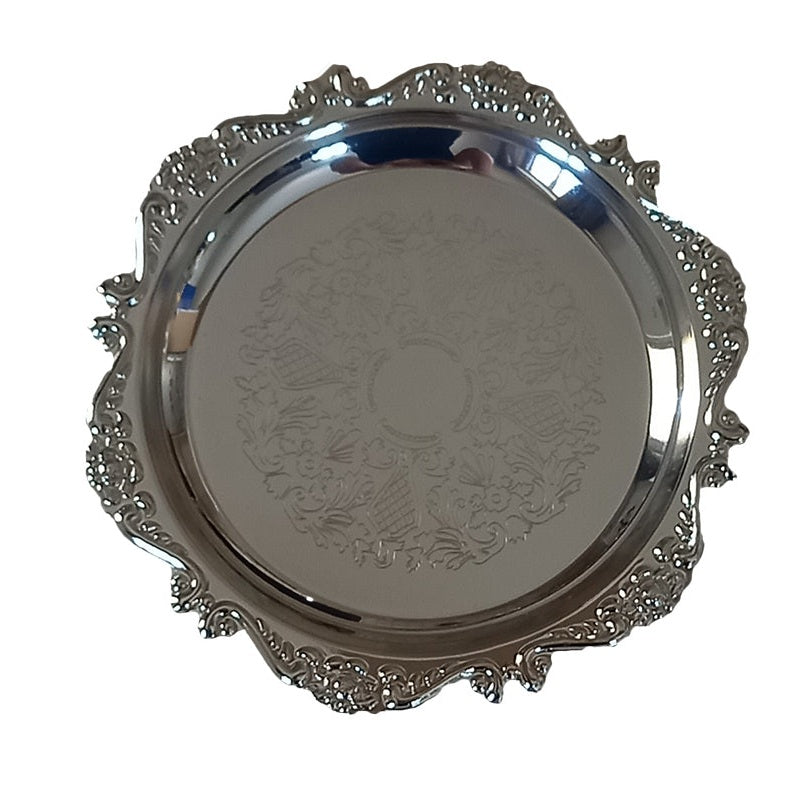 Σετ 6 Επάργυρα Στρογγυλά Σουβέρ 10εκ