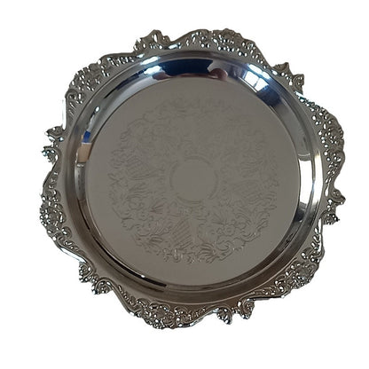 Σετ 6 Επάργυρα Στρογγυλά Σουβέρ 10εκ