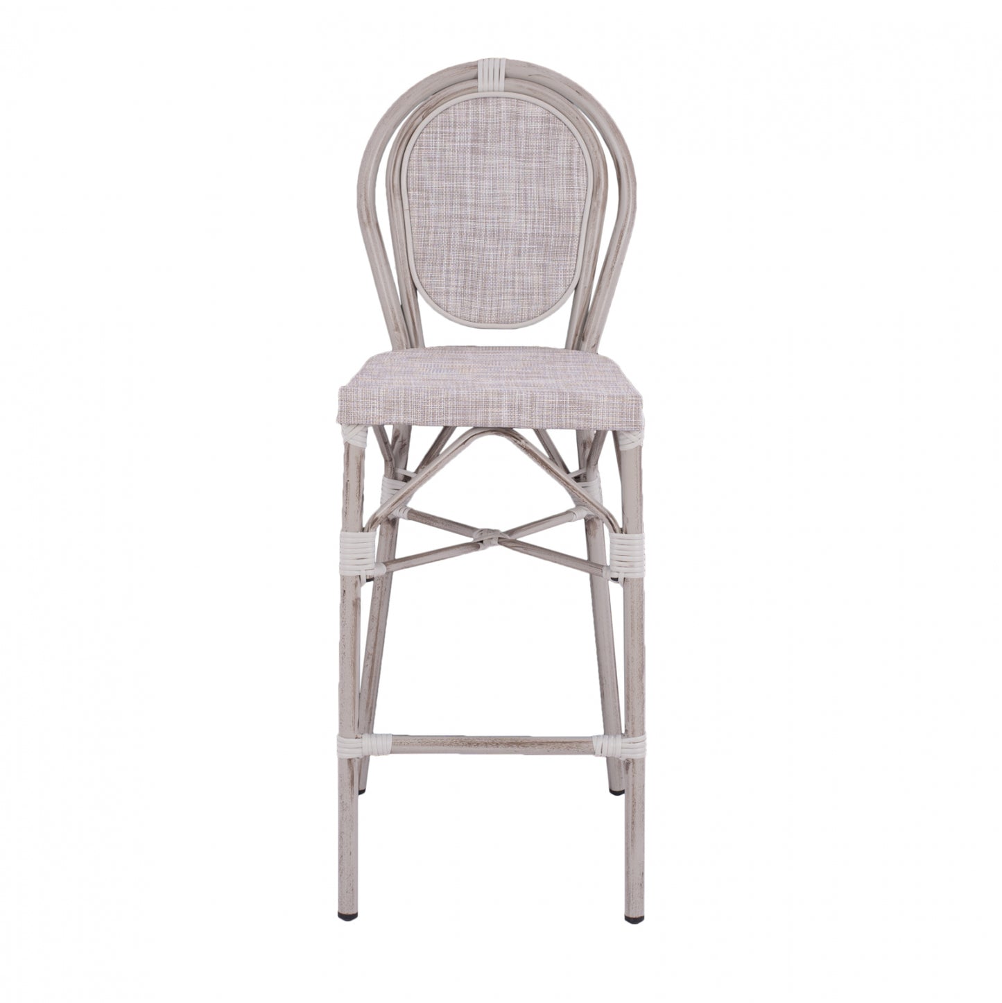 ΣΚΑΜΠΩ ΑΛΟΥΜΙΝΙΟΥ BAMBOO LOOK ΠΑΤΙΝΑ ΛΕΥΚΟ ΜΕ TEXTLINE 41x52x116
