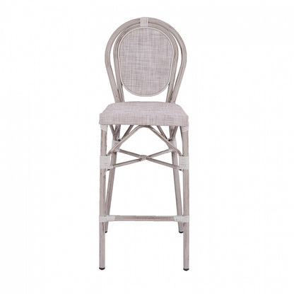 ΣΚΑΜΠΩ ΑΛΟΥΜΙΝΙΟΥ BAMBOO LOOK ΠΑΤΙΝΑ ΛΕΥΚΟ ΜΕ TEXTLINE 41x52x116