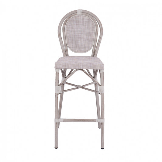 ΣΚΑΜΠΩ ΑΛΟΥΜΙΝΙΟΥ BAMBOO LOOK ΠΑΤΙΝΑ ΛΕΥΚΟ ΜΕ TEXTLINE 41x52x116