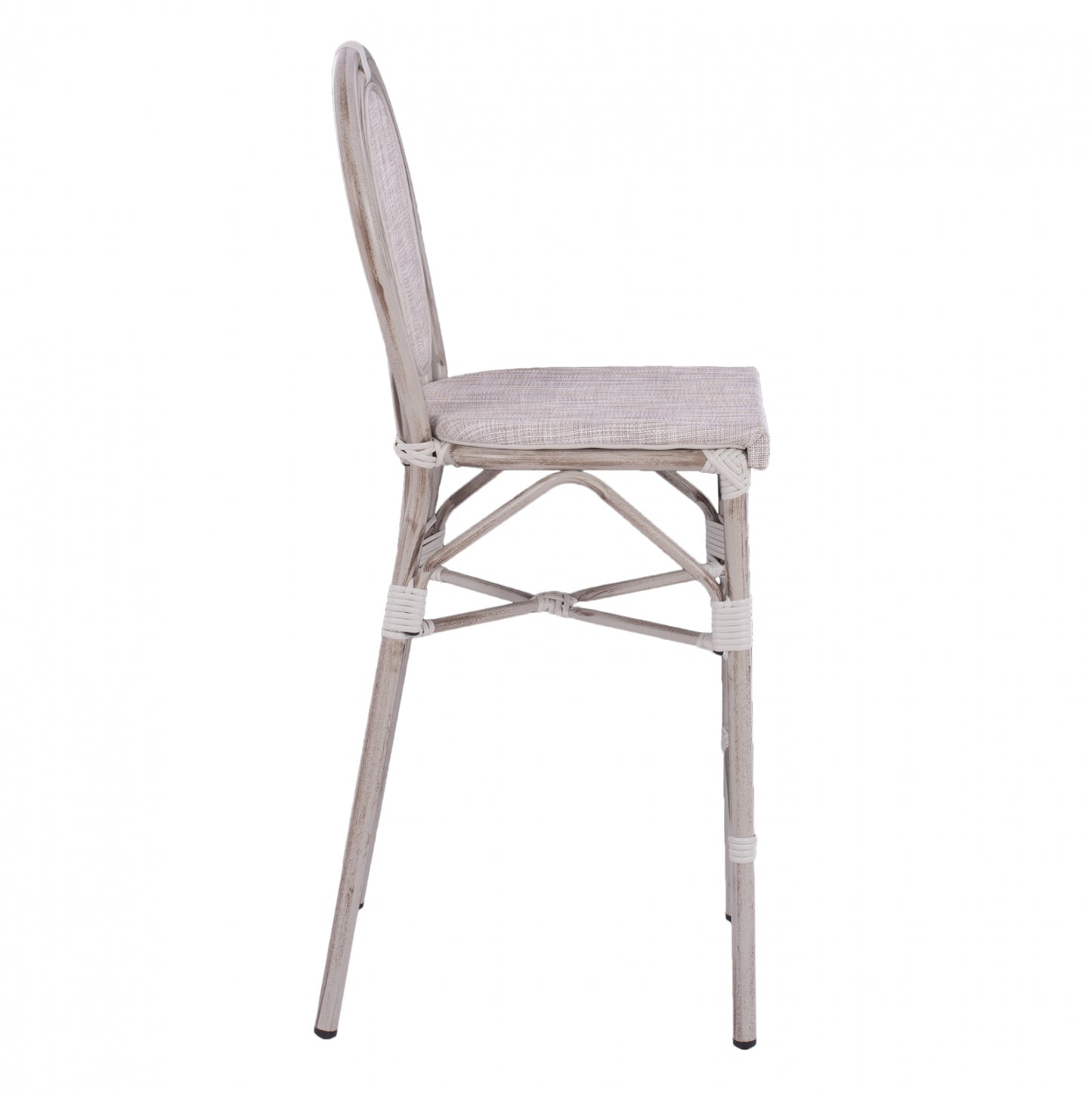 ΣΚΑΜΠΩ ΑΛΟΥΜΙΝΙΟΥ BAMBOO LOOK ΠΑΤΙΝΑ ΛΕΥΚΟ ΜΕ TEXTLINE 41x52x116
