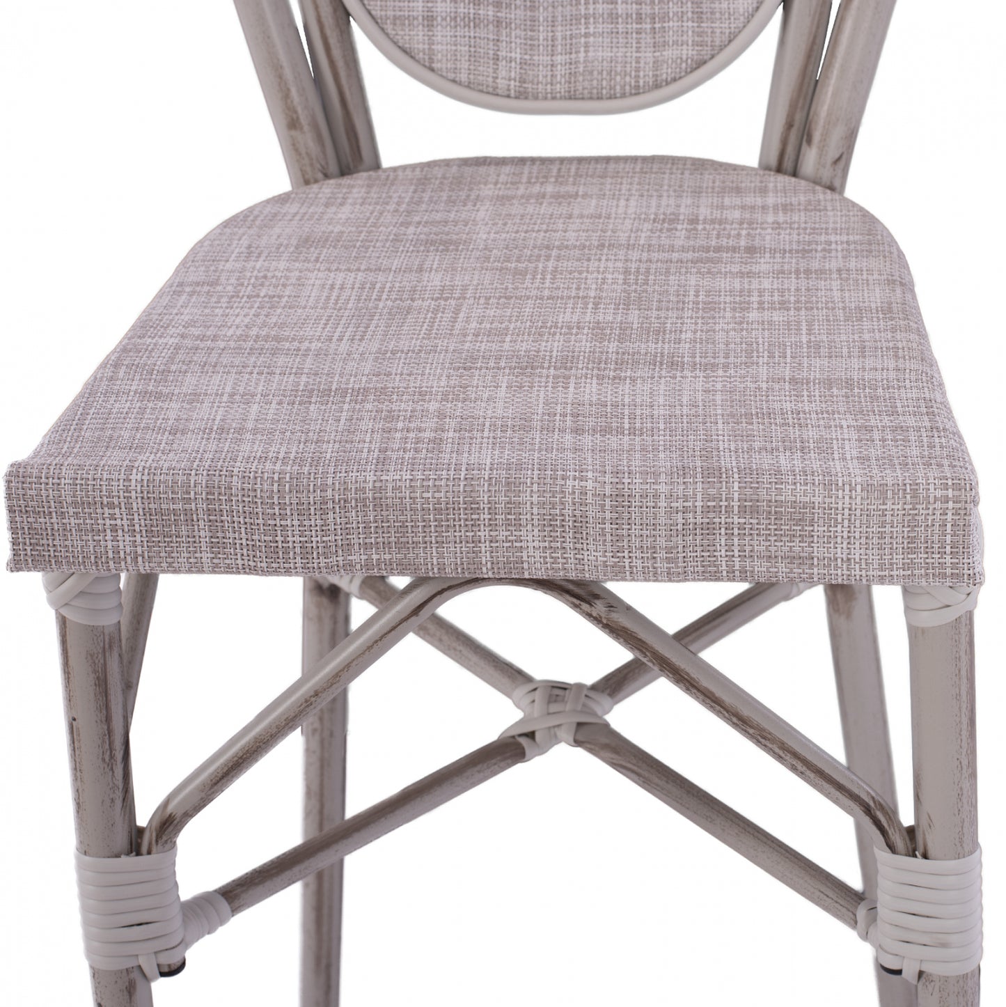 ΣΚΑΜΠΩ ΑΛΟΥΜΙΝΙΟΥ BAMBOO LOOK ΠΑΤΙΝΑ ΛΕΥΚΟ ΜΕ TEXTLINE 41x52x116