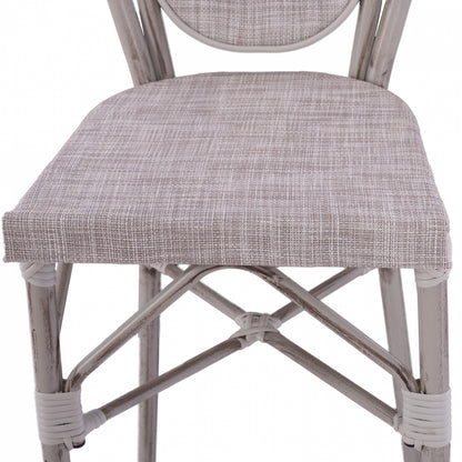 ΣΚΑΜΠΩ ΑΛΟΥΜΙΝΙΟΥ BAMBOO LOOK ΠΑΤΙΝΑ ΛΕΥΚΟ ΜΕ TEXTLINE 41x52x116