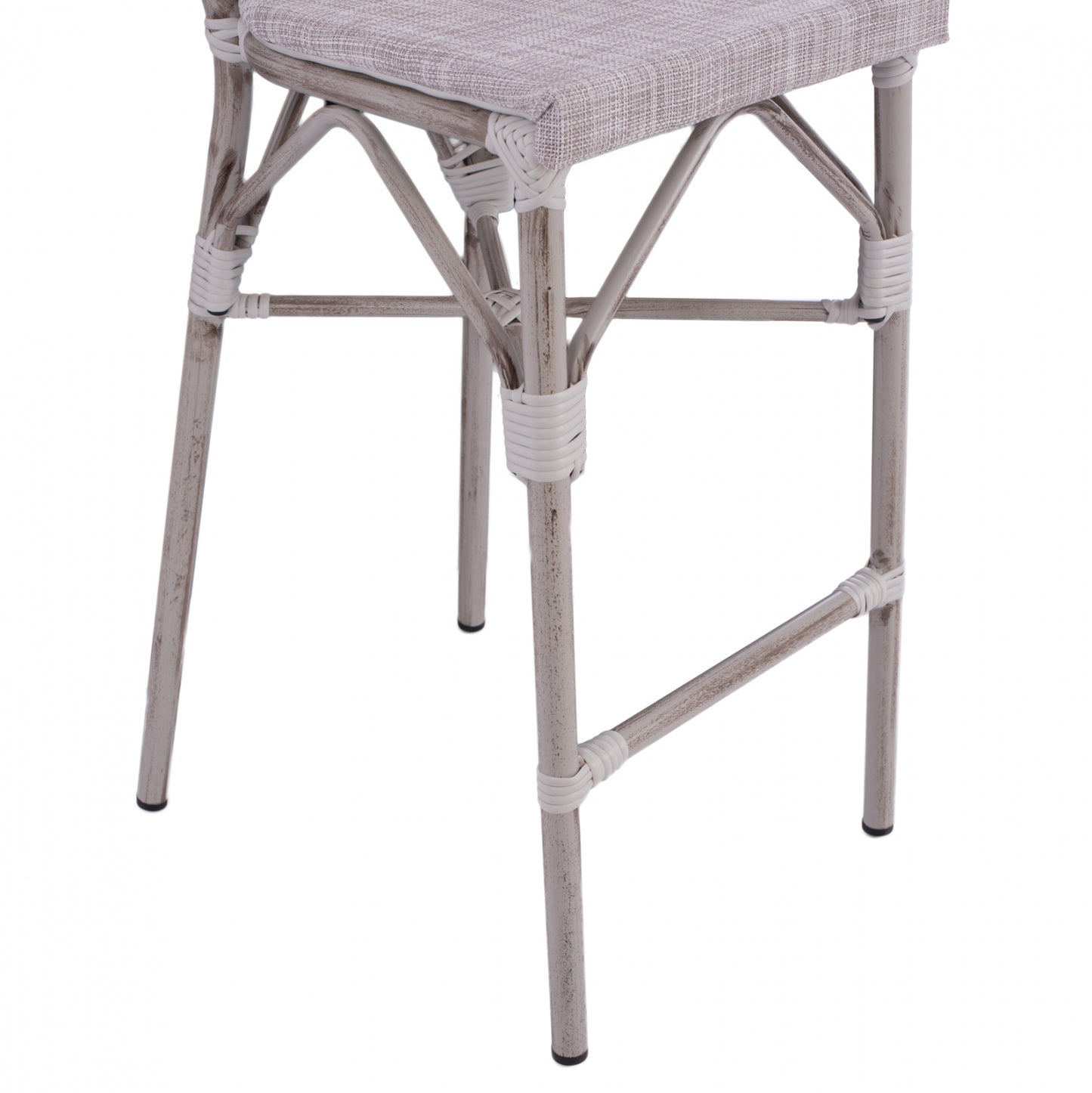 ΣΚΑΜΠΩ ΑΛΟΥΜΙΝΙΟΥ BAMBOO LOOK ΠΑΤΙΝΑ ΛΕΥΚΟ ΜΕ TEXTLINE 41x52x116