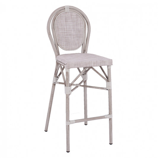 ΣΚΑΜΠΩ ΑΛΟΥΜΙΝΙΟΥ BAMBOO LOOK ΠΑΤΙΝΑ ΛΕΥΚΟ ΜΕ TEXTLINE 41x52x116