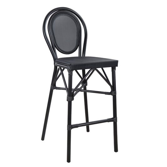ΣΚΑΜΠΟ ΑΛΟΥΜΙΝΙΟΥ AZARIA BAMBOO LOOK ΜΑΥΡΟ ΜΕ TEXTLINE 44x52x115