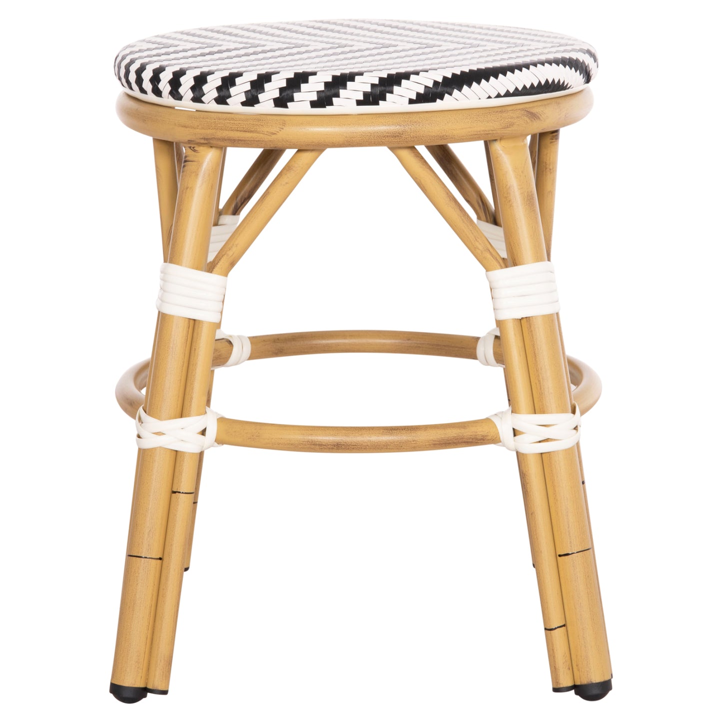 ΣΚΑΜΠΟ ΑΛΟΥΜΙΝΙΟΥ CHINO BAMBOO LOOK TEXTILENE ΛΕΥΚΟ ΜΑΥΡΟ Φ36x46