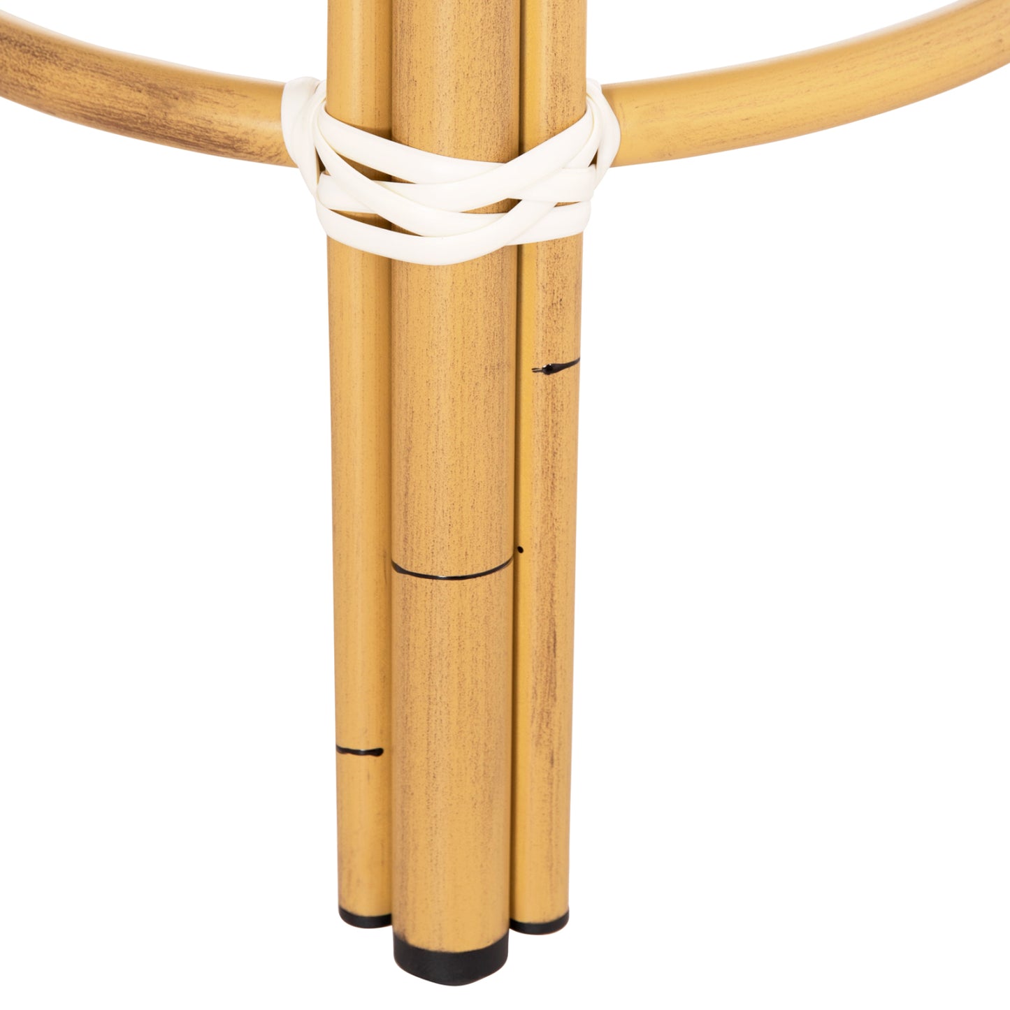 ΣΚΑΜΠΟ ΑΛΟΥΜΙΝΙΟΥ CHINO BAMBOO LOOK TEXTILENE ΛΕΥΚΟ ΜΑΥΡΟ Φ36x46