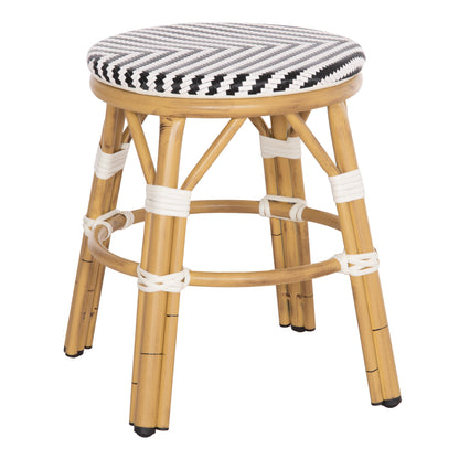 ΣΚΑΜΠΟ ΑΛΟΥΜΙΝΙΟΥ CHINO BAMBOO LOOK TEXTILENE ΛΕΥΚΟ ΜΑΥΡΟ Φ36x46