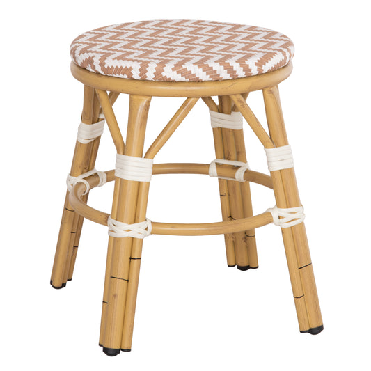 ΣΚΑΜΠΟ ΑΛΟΥΜΙΝΙΟΥ CHINO BAMBOO LOOK TEXTILENE ΛΕΥΚΟ ΚΑΦΕ Φ36x46