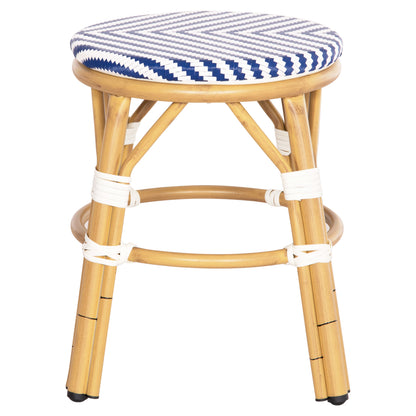 ΣΚΑΜΠΟ ΑΛΟΥΜΙΝΙΟΥ CHINO BAMBOO LOOK TEXTILENE ΛΕΥΚΟ ΜΠΛΕ Φ36x46