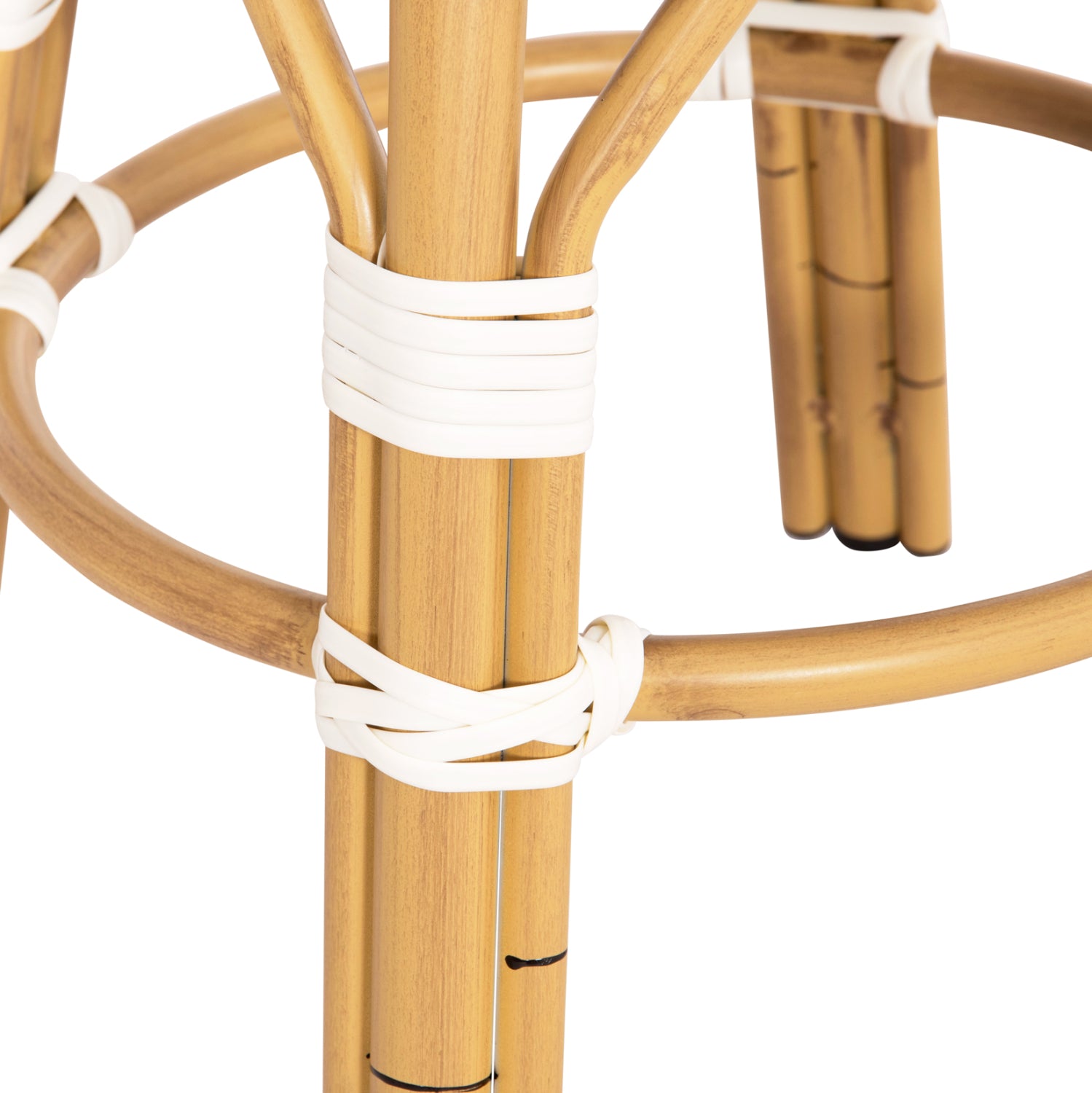 ΣΚΑΜΠΟ ΑΛΟΥΜΙΝΙΟΥ CHINO BAMBOO LOOK TEXTILENE ΛΕΥΚΟ ΜΠΛΕ Φ36x46