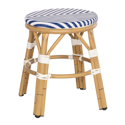 ΣΚΑΜΠΟ ΑΛΟΥΜΙΝΙΟΥ CHINO BAMBOO LOOK TEXTILENE ΛΕΥΚΟ ΜΠΛΕ Φ36x46