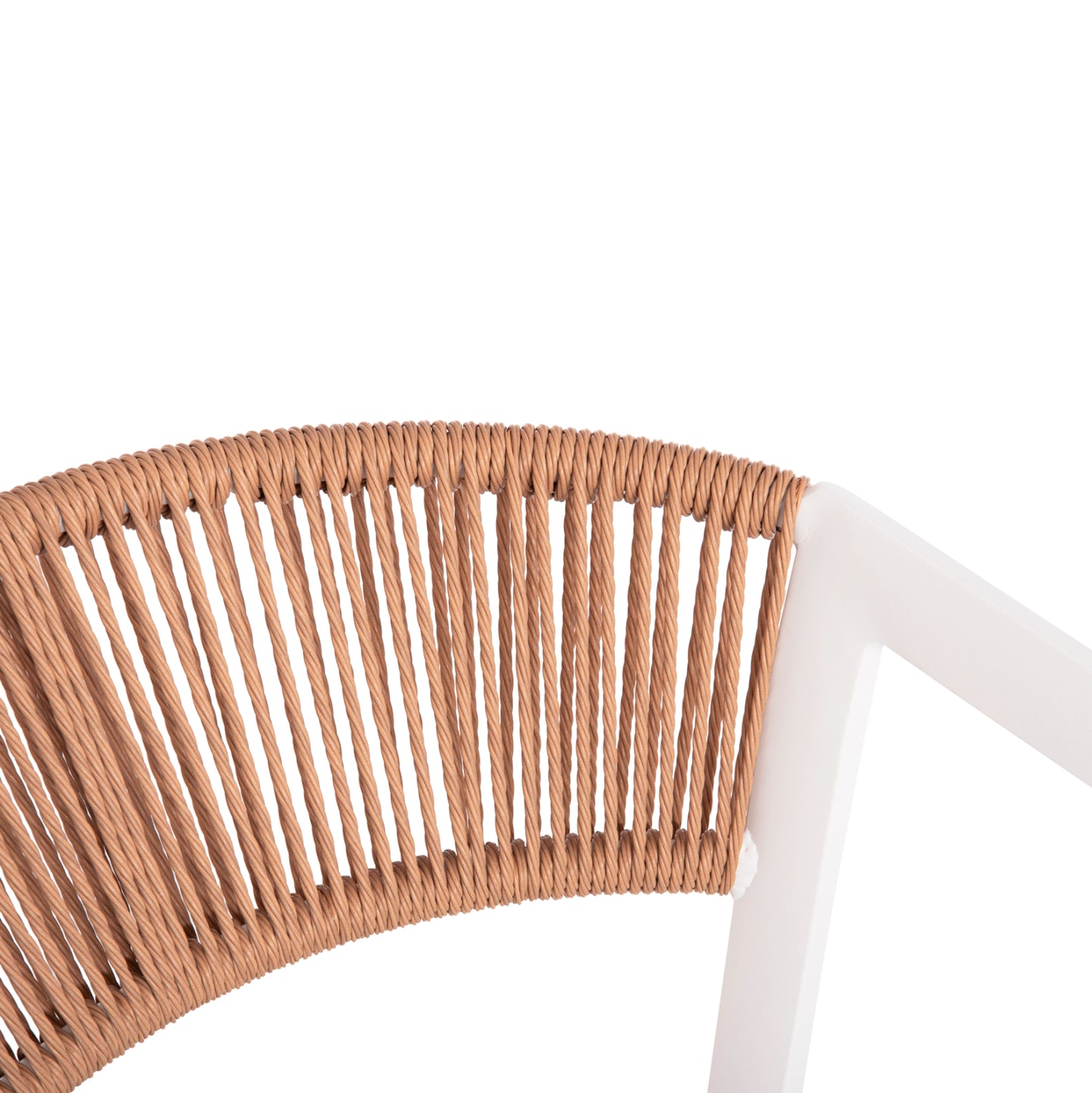ΣΚΑΜΠΟ ΑΛΟΥΜΙΝΙΟΥ MIRI ΜΕΣΑΙΟΥ ΥΨΟΥΣ RATTAN & TEXTLINE ΛΕΥΚΟ ΜΠΕΖ 55x56,5x99