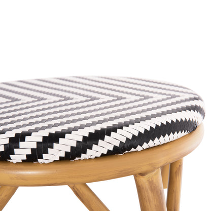 ΣΚΑΜΠΟ ΑΛΟΥΜΙΝΙΟΥ ΜΕΣ. ΥΨΟΥΣ CHINO BAMBOO LOOK & TEXTILENE ΜΑΥΡΟ 43x43x65