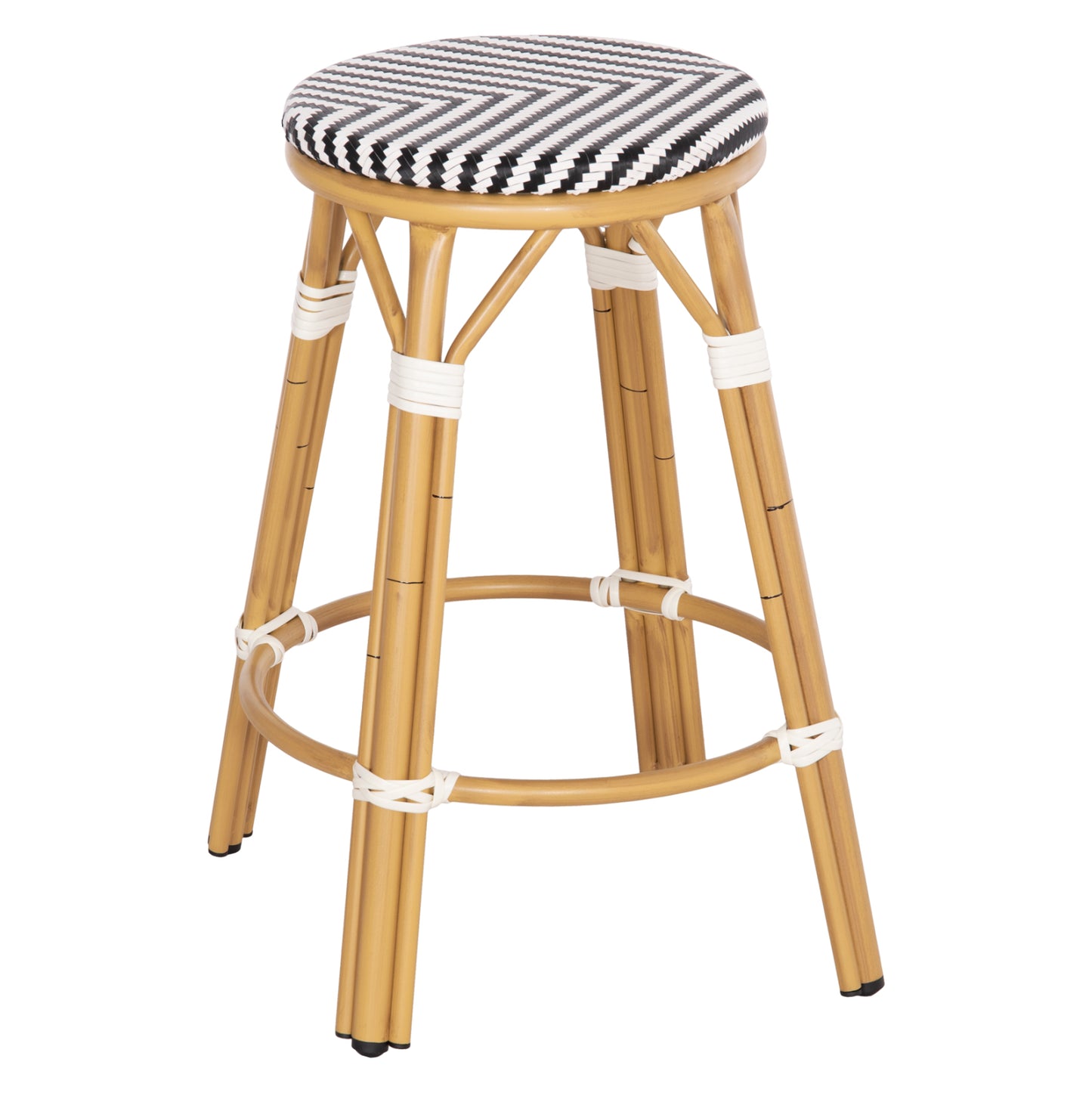 ΣΚΑΜΠΟ ΑΛΟΥΜΙΝΙΟΥ ΜΕΣ. ΥΨΟΥΣ CHINO BAMBOO LOOK & TEXTILENE ΜΑΥΡΟ 43x43x65