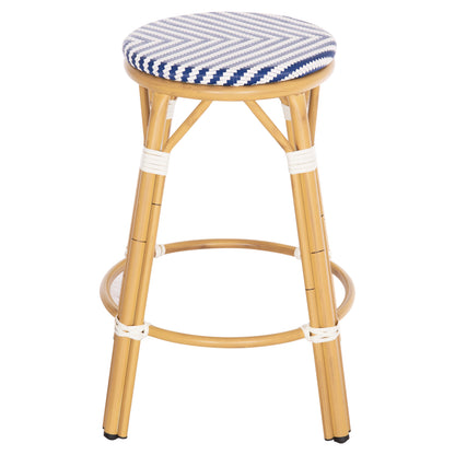 ΣΚΑΜΠΟ ΑΛΟΥΜΙΝΙΟΥ ΜΕΣ. ΥΨΟΥΣ CHINO BAMBOO LOOK & TEXTILENE ΜΠΛΕ 43x43x65
