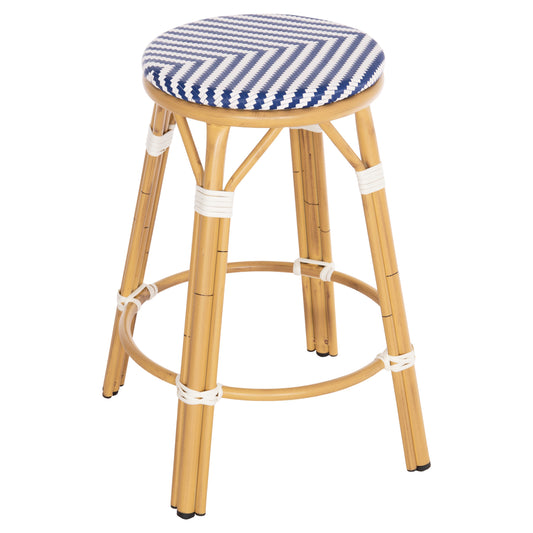 ΣΚΑΜΠΟ ΑΛΟΥΜΙΝΙΟΥ ΜΕΣ. ΥΨΟΥΣ CHINO BAMBOO LOOK & TEXTILENE ΜΠΛΕ 43x43x65